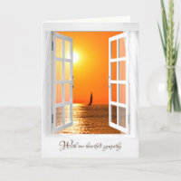 ventana blanca abierta con simpatía por la puesta 