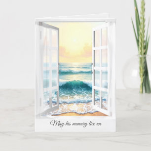 Tarjeta Ventana de simpatía con Ocean Surf