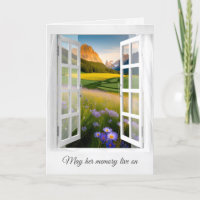 Ventana de simpatía por flores silvestres de monta