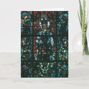 Tarjeta Ventana de vidrio emplomado de iglesia religiosa v