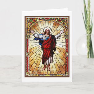Tarjeta Ventana de vidrio manchado CHRIST