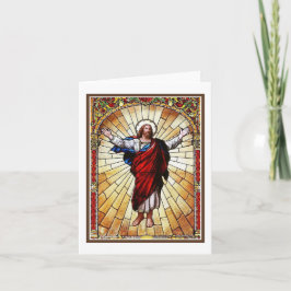 Tarjeta Ventana de vidrio manchado CHRIST