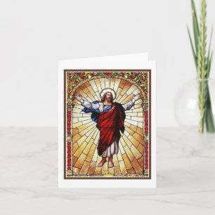 Tarjeta Ventana de vidrio manchado CHRIST