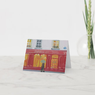 TARJETA VENTANA NOTECARD QUE HACE COMPRAS DE PARÍS