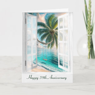 Tarjeta Ventana tropical del 59º aniversario