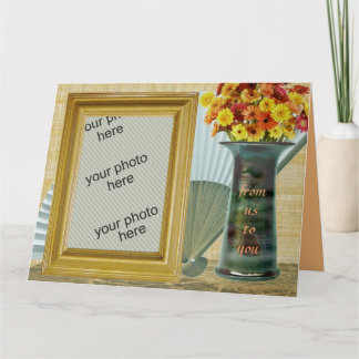 Tarjeta Ventilador de personalizable fotograma Vase