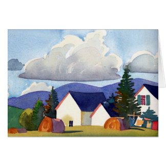 Tarjeta ventosa de la tarde del verano