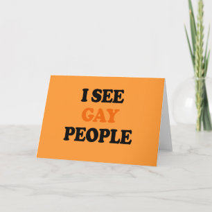 Tarjeta Veo a gente gay