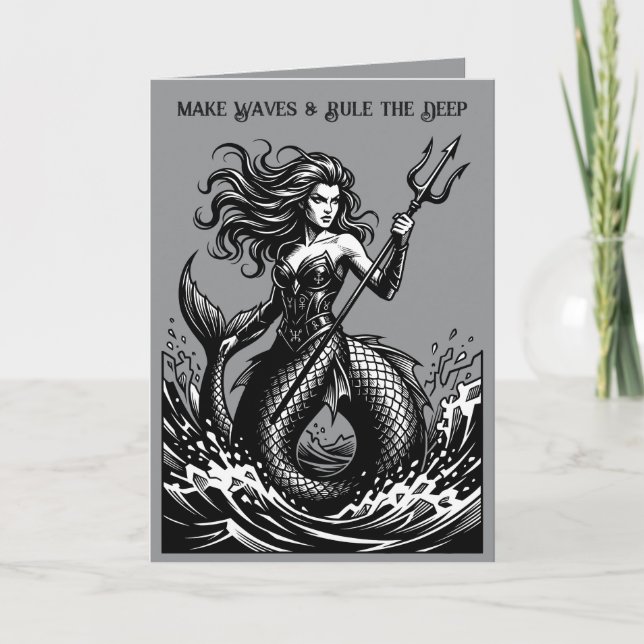 Tarjeta Vepar Sirena de los Mares Infernal Ilustración (Anverso)