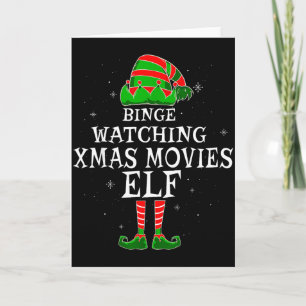 Tarjeta Ver en maratón películas de Navidad Elfo Pareo Fam