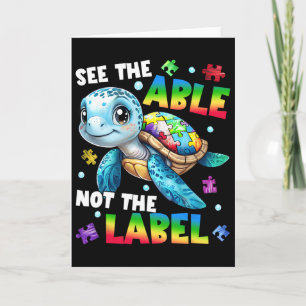 Tarjeta Ver Lo Capaz No La Etiqueta Tortuga Conciencia Del