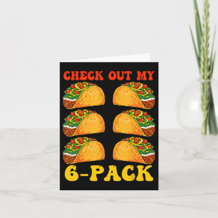 Tarjeta Ver Mi Seis Paquete Taco Groovy Cinco De Mayo Fi