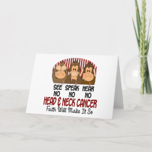 Tarjeta Ver No escuchar hablar sin cabeza y cáncer de cuel