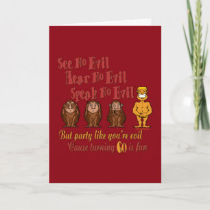 Tarjeta Ver No Evil 60th Birthday Collection