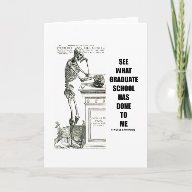 Tarjeta Ver Qué Me Ha Hecho La Escuela De Posgrado (Skelet (Anverso)
