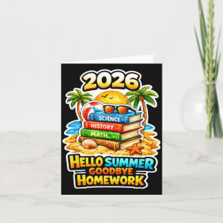 Tarjeta Verano 2026 Último Día de Escuela