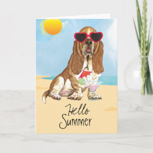 Tarjeta Verano Basset Hound
