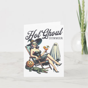 Tarjeta Verano caliente Guillermo Spooky Boo Beach Hallowe