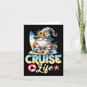 Tarjeta Verano Con Mi Vacación De Crucero De Vida Gnome 