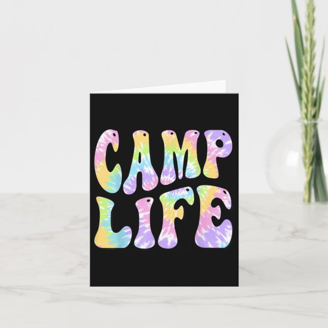 Tarjeta Verano De Camping Para Chicas Campamento De Verano (Anverso)