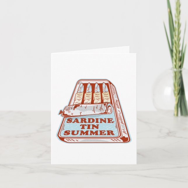 Tarjeta Verano de estaño sardino (Anverso)