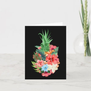 Tarjeta Verano de las playas de Aloha de piña - Flores tro
