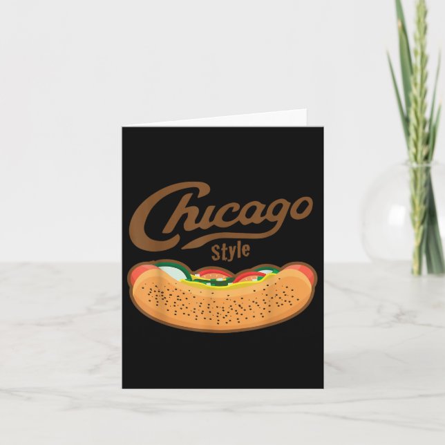 Tarjeta Verano de perros calientes estilo Chicago (Anverso)