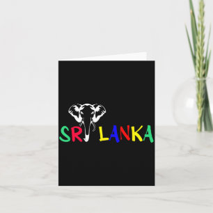 Tarjeta Verano de playa Océano _ Sri Lanka Elefante _