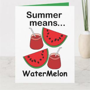Tarjeta Verano de Sandía Significa Fiesta de Fruta de Sand