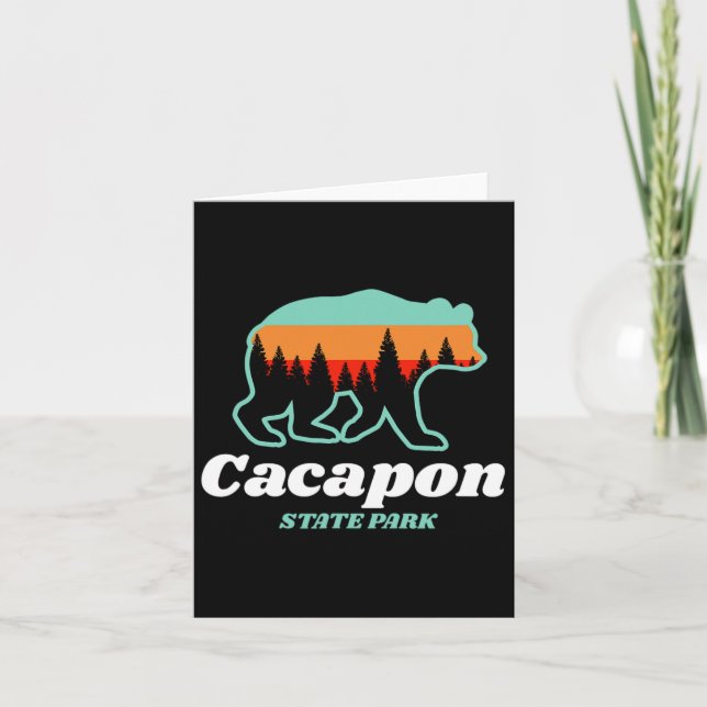 Tarjeta Verano del oso del Parque Estatal Capacon (Anverso)