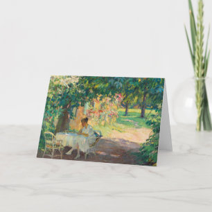 Tarjeta Verano en el jardín   Edward Cucuel