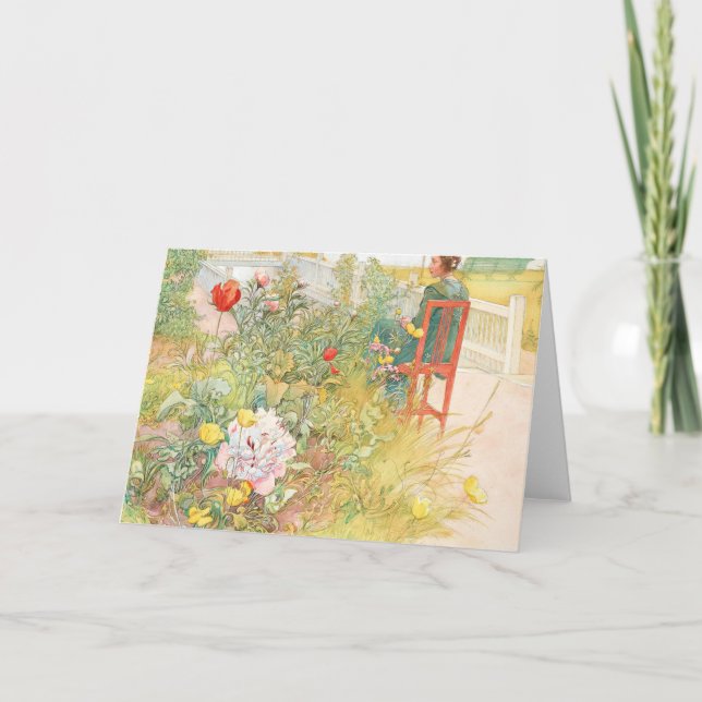 Tarjeta Verano En Sundborn Por Carl Larsson (Anverso)