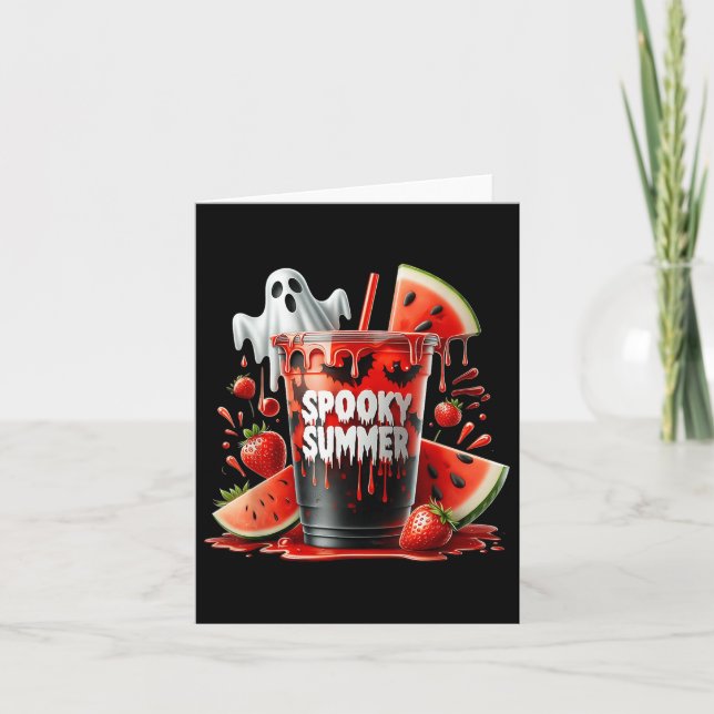 Tarjeta Verano espeluznante bebidas de verano Summerween V (Anverso)