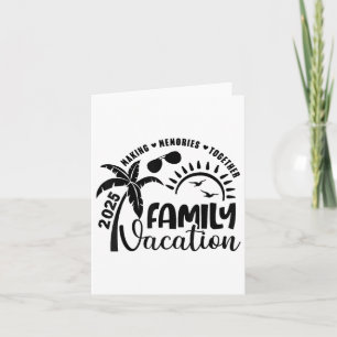 Tarjeta Verano familiar de vacaciones en playa 2025