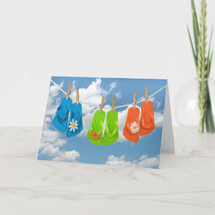 Tarjeta Verano Flip-Flops pensando en ti