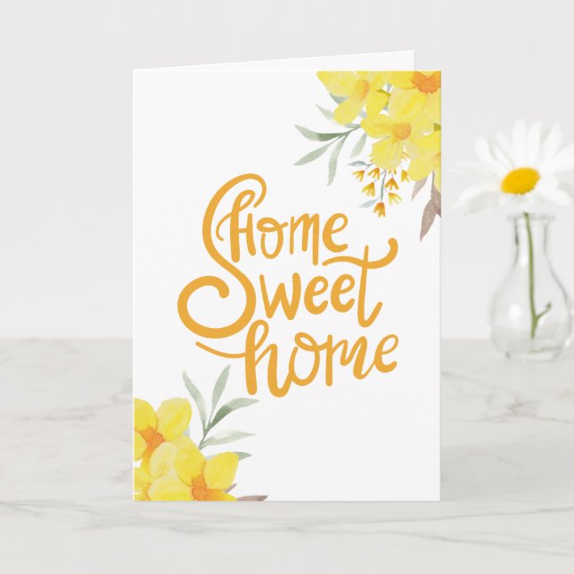Tarjeta Verano Flores Hogar Dulce Hogar Calentador (Planta pequeña)