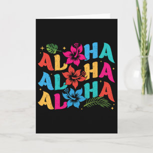 Tarjeta Verano Hawaiano Aloha Vacaciones en Hawaii Niños H