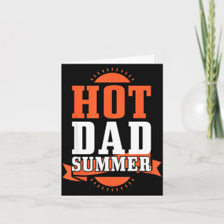 Tarjeta Verano retro vacaciones papá caliente verano famil