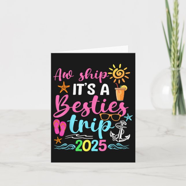Tarjeta Verano Vacati de Besties Trip 2025 (Anverso)