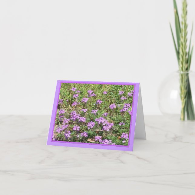 Tarjeta Verbena salvaje Notecard floral (Anverso)