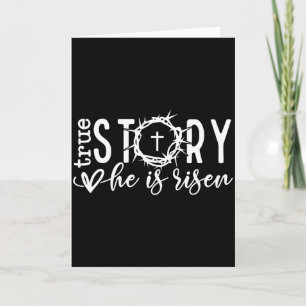 Tarjeta Verdadera historia Él ha resucitado Feliz Pascua J