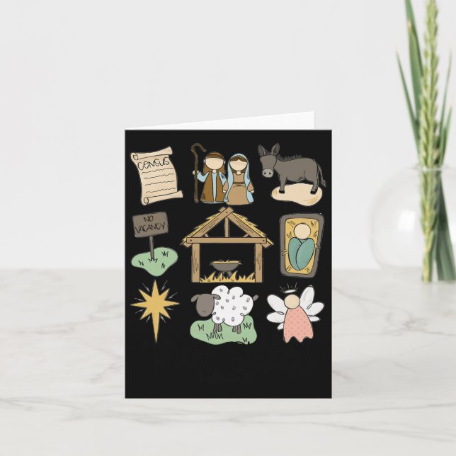 Tarjeta Verdadera Historia Lucas Jesús Natividad Religiosa (Anverso)