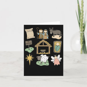 Tarjeta Verdadera Historia Lucas Jesús Natividad Religiosa