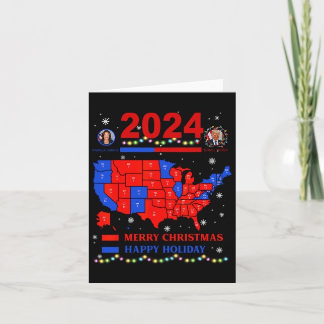 Tarjeta Verdadera Navidad en el mapa electoral de 2024 Tru (Anverso)