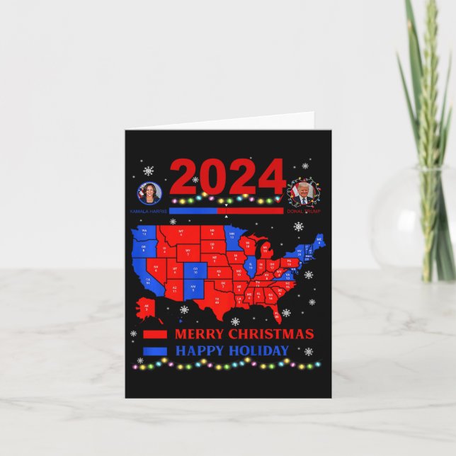 Tarjeta Verdadera Navidad en el mapa electoral de 2024 Tru (Anverso)
