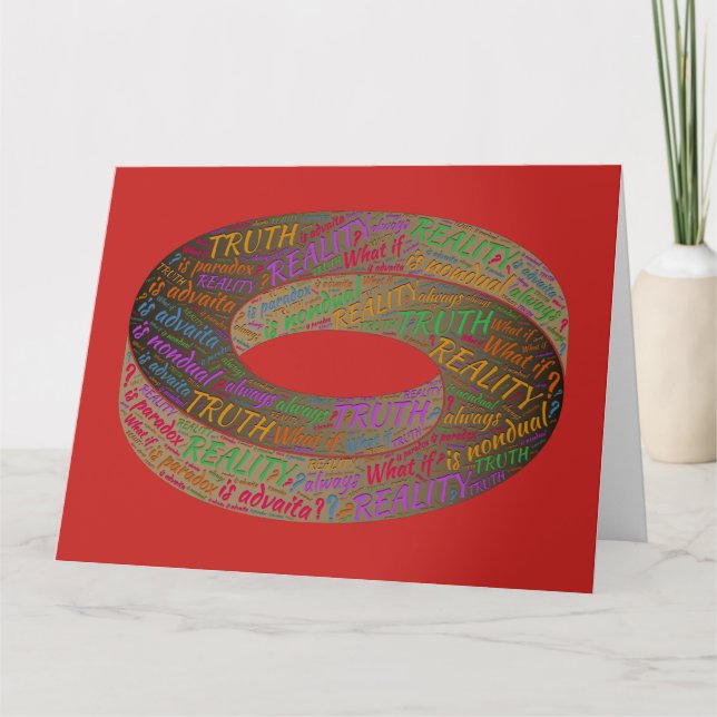 Tarjeta Verdadera paradoja realidad filosofía Inspiradora (Anverso)