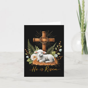 Tarjeta Verdadera Pascua, Es Corona De Cordero De Corteza 