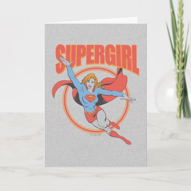 Tarjeta Verdadera Superchica Vintage Flying Graphic (Anverso)