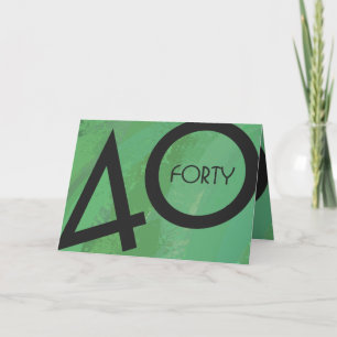 Tarjeta Verde 40 Década Cumpleaños