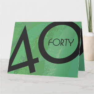 Tarjeta Verde 40 Década Cumpleaños
